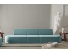 AVIO S6 sofa 3-osobowa duża, nowoczesna zaokrąglone krawędzie ozdobna lamówka