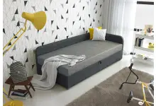 FREZJA M1 Pojedyncze łóżko narożne 100x200 z materacem bonelowym