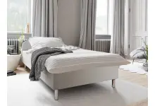 FREZJA M3 Pojedyncze łóżko hotelowe 90x200 z zagłowiem i materacem bonelowym