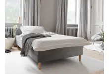 FREZJA M3 Pojedyncze łóżko hotelowe 120x200 z zagłowiem i materacem bonelowym