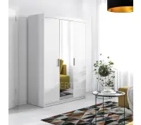 SELENA szafa 3- drzwiowa z lustrem, biała