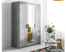 SELENA szafa 3- drzwiowa z lustrem, beton jasny