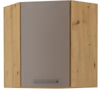 VELLA 60x60 GN-72 ( 45°) 1F szafka kuchenna wisząca narożna trufle grey / artisan