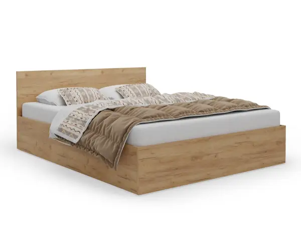 MONAKO łóżko ze stelażem 160x200 dąb craft