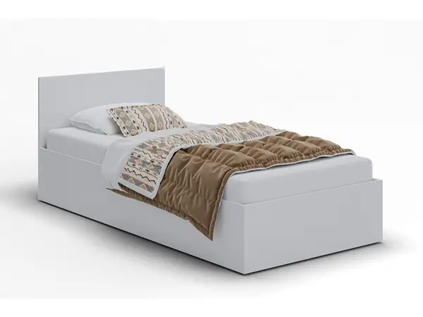Białe łóżko MONAKO 120x200 ze stelażem