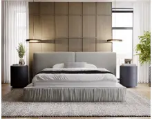 ANABEL łóżko tapicerowane 140 x 200 z pojemnikiem i stelażem