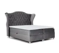 PRATO K20 romantyczne łóżko kontynentalne 160x200 z pojemnikiem, zagłowie chesterfield