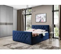 PRATO K19 stylowe łóżko kontynentalne 140x200 z pojemnikiem, pik chesterfield