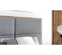 PRATO K11 dwuosobowe łóżko kontynentalne 200x200 z pojemnikiem, drewniana skrzynia