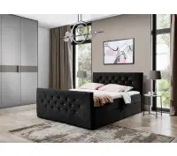 PRATO K19 stylowe łóżko kontynentalne 180x200 z pojemnikiem, pik chesterfield