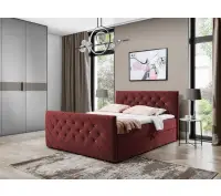 PRATO K19 stylowe łóżko kontynentalne 160x200 z pojemnikiem, pik chesterfield