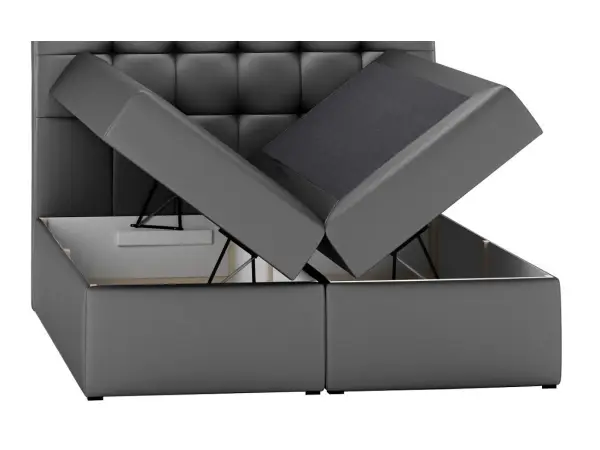 PRATO K2 łóżko kontynentalne z materacem 180x200, pojemnik na pościel