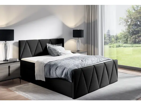 PRATO K5 nowoczesne łóżko kontynentalne 140x200 z pojemnikiem