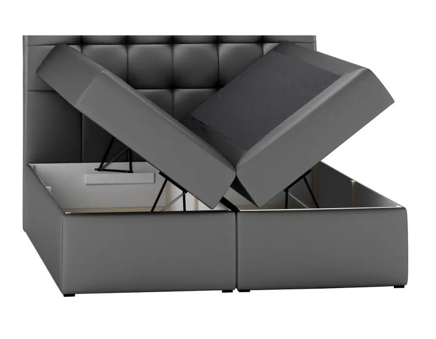 PRATO K2 łóżko kontynentalne z materacem 140x200, pojemnik na pościel