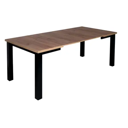 OD RĘKI ! Stół rozkładany SZTOKHOLM 90 x 90-240 kraft złoty / czarny