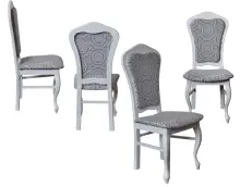 Komplet czterech krzeseł DAMA biały