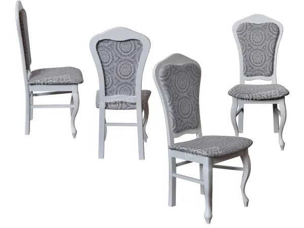 Komplet czterech białych krzeseł DAMA