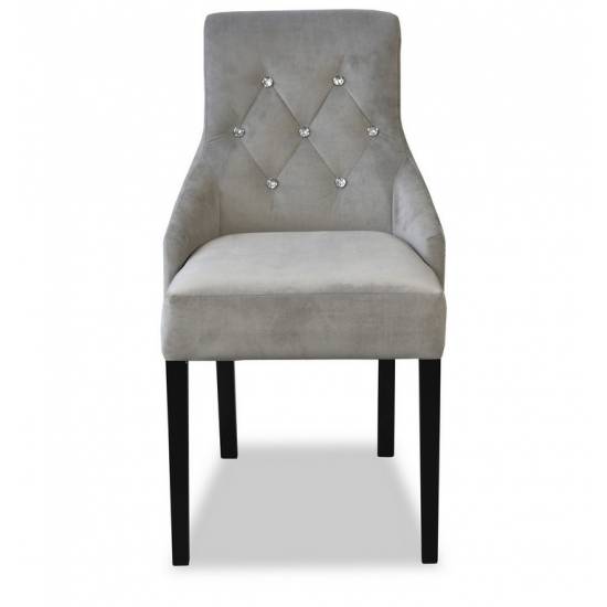 MODERN M13A krzesło tapicerowane, pik,kryształki, kołatka