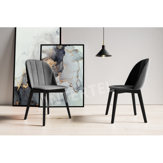 MODERN M20 krzesło tapicerowane szare BLUVEL 14