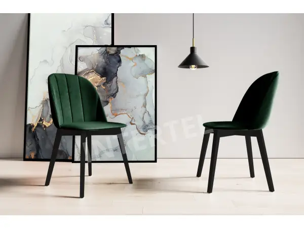 Zestaw 4 osobowy: stół MODERN M24 i krzesła MODERN M20 podstawa stołu i krzeseł czarna