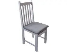 MADISON 2 białe krzesło z tapicerowanym siedziskiem