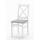 SKANDI krzesło białe, tkanina szara casablanca 2314