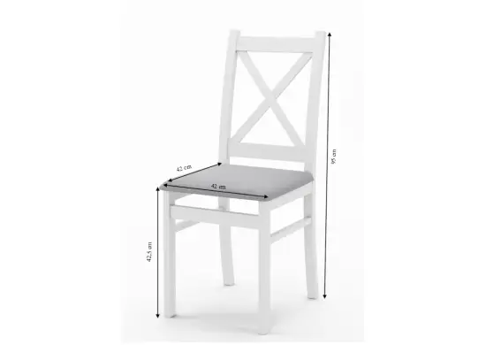 OD RĘKI ! Białe krzesło SKANDI z tapicerowanym siedziskiem w tkaninie Bluvel 78 butelkowa zieleń