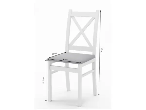 Komplet trzech krzeseł SKANDI białe
