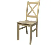 Drewniane krzesło SKANDI z siedziskiem twardym
