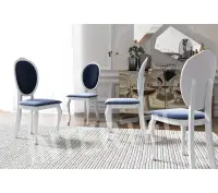 Komplet czterech 4 krzeseł SONIA białe
