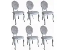 6 krzeseł SONIA do jada w kolorze białym
