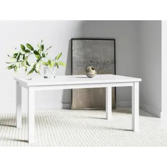 BOSTON stół rozkładany 80x150-190 biały półmat laminat