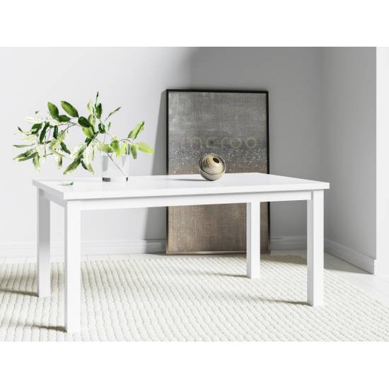 BOSTON stół rozkładany 80x160-200 biały półmat laminat OUTLET
