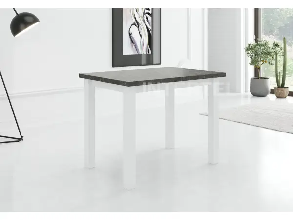 Stół LAMARENTO 70x100 laminat beton / biały