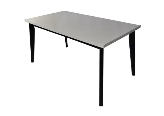 MODERN zestaw 6 osobowy: stół MODERN M24 - blat biały połysk laminat i krzesła MODERN M21 kolor