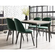 Zestaw 4 osobowy: stół MODERN M24 i krzesła MODERN M20 podstawa stołu i krzeseł czarna