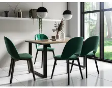 MODERN zestaw 4 osobowy w stylu loft  stół MODERN  M6 i krzesła MODERN M21 nogi czarne