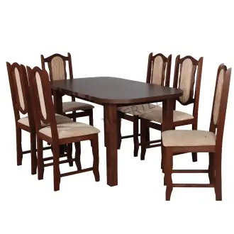 Zestaw: stół Ferdi i 6 krzeseł KATRINA