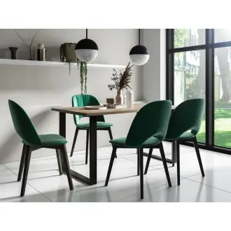 MODERN zestaw 4 osobowy w stylu loft: stół MODERN  M6 i krzesła MODERN M21, kolory