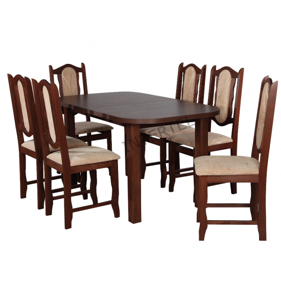 Zestaw: stół Ferdi i 6 krzeseł KATRINA