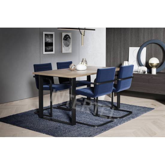Zestaw 4 osobowy w stylu loft: stół 80x125 MODERN M5 i krzesła MODERN M32