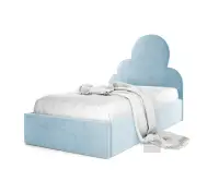 CHMURKA CLOUD  dziecięce łóżko tapicerowane 100x200 z zagłowiem chmurka