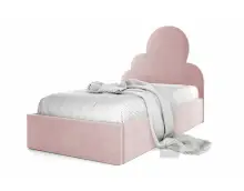CHMURKA CLOUD  dziecięce łóżko tapicerowane 90x200 z zagłowiem chmurka
