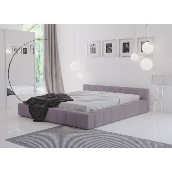 ROSE 3B łóżko tapicerowane 200x220 w tkaninie paris velvet, lawenda