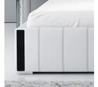 VERNO łóżko tapicerowane 200x200 led