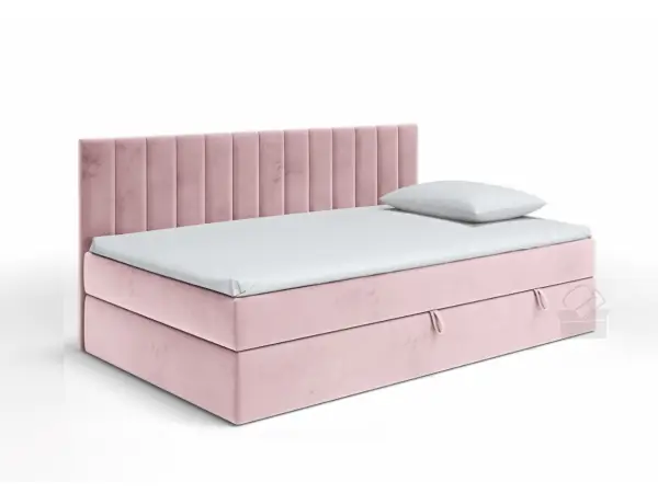 INTARO 35M łóżko tapicerowane 100x200 z osłoną boczną i materacem