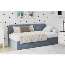 Pojedyncze łóżko ANTOŚ 1R 90x200 tapicerowane z pojemnikiem do pokoju młodzieżowego