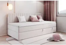 ANTOŚ 2M łóżko tapicerowane 80x200 z osłoną boczną