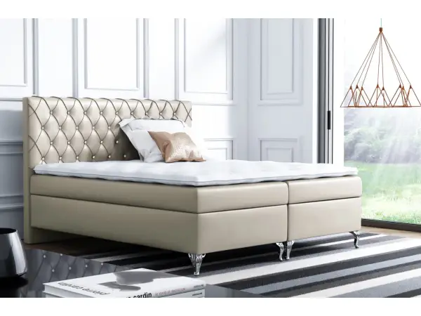 CRYSTAL  łóżko kontynentalne 140 x 200  pikowane