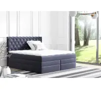 CRYSTAL K34 łóżko kontynentalne 140x200 pik karo  kryształki